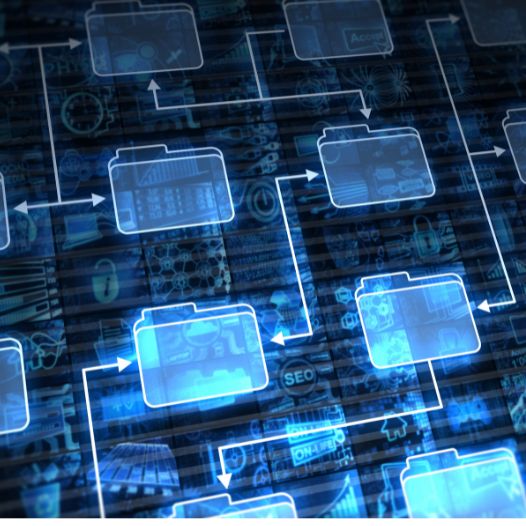 network of linked folders