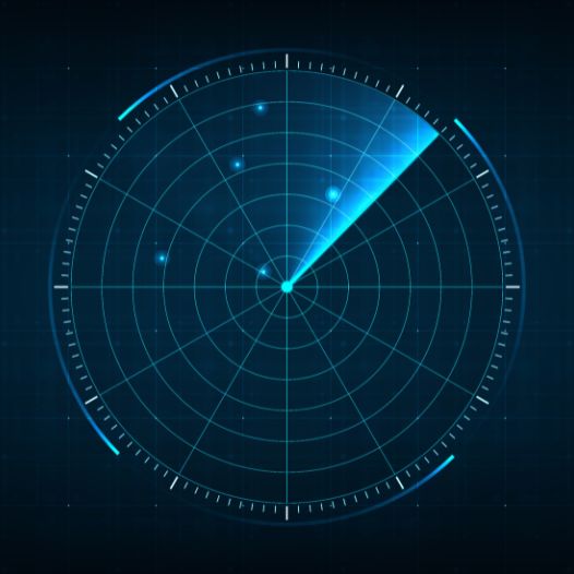 digital radar illustrating knowledge gap