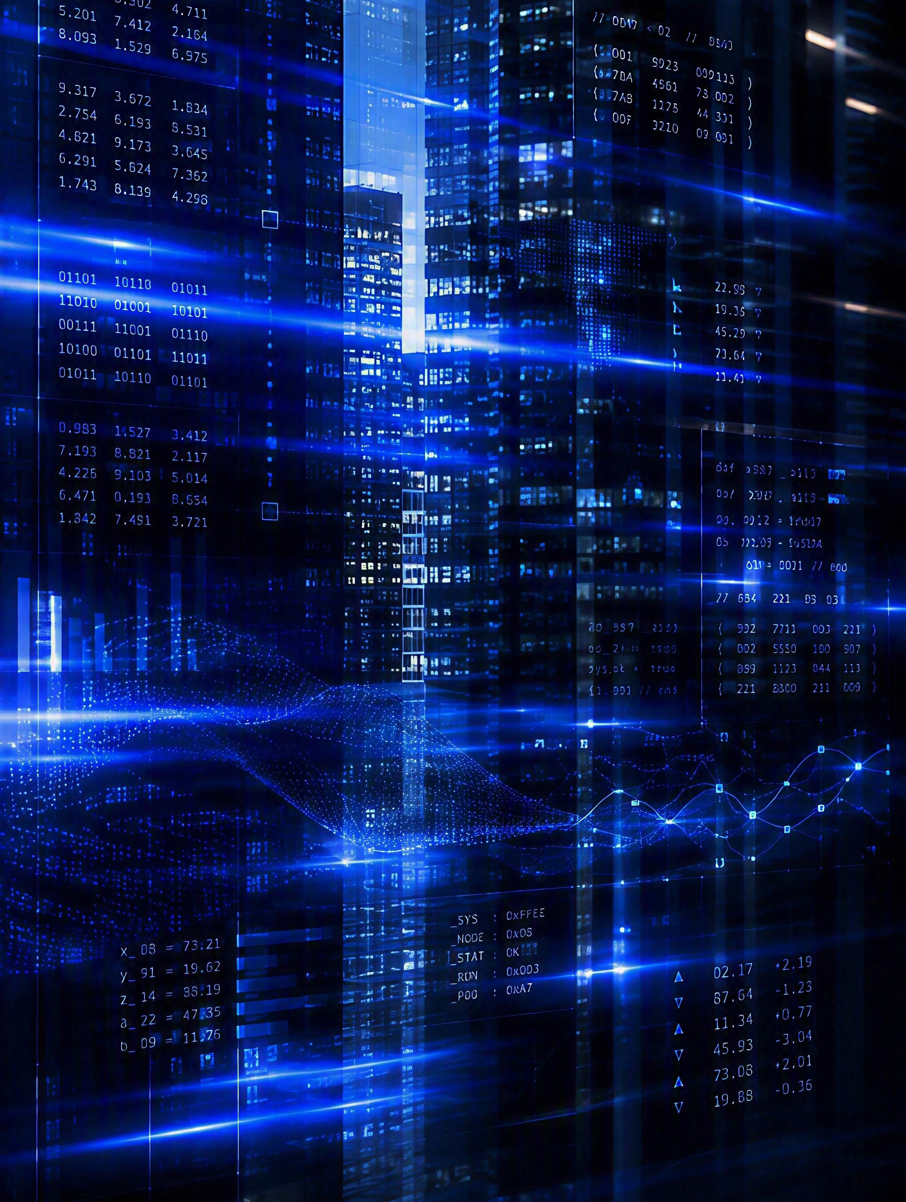 blue network strands